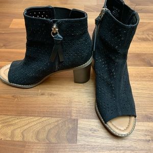 Dr. Scholls Peep Toe High Heel Booties